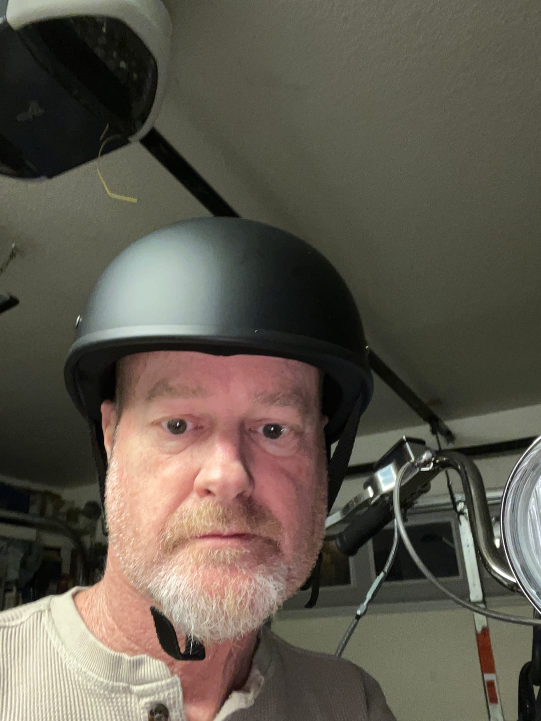 Customer photo review of World's Smallest & Lightest DOT Open Beanie Helmet - Matte Black