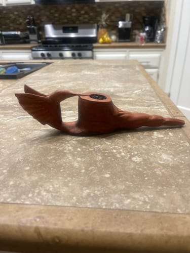 Customer photo review of Handcarved Shipibo Prayer Pipes