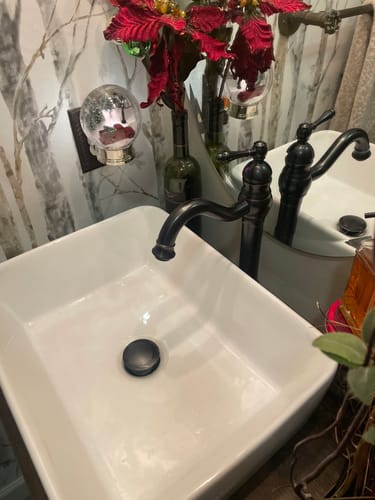 Customer photo review of Waterfall Single Hole Bathroom Faucet Oil Rubbed Bronze-1