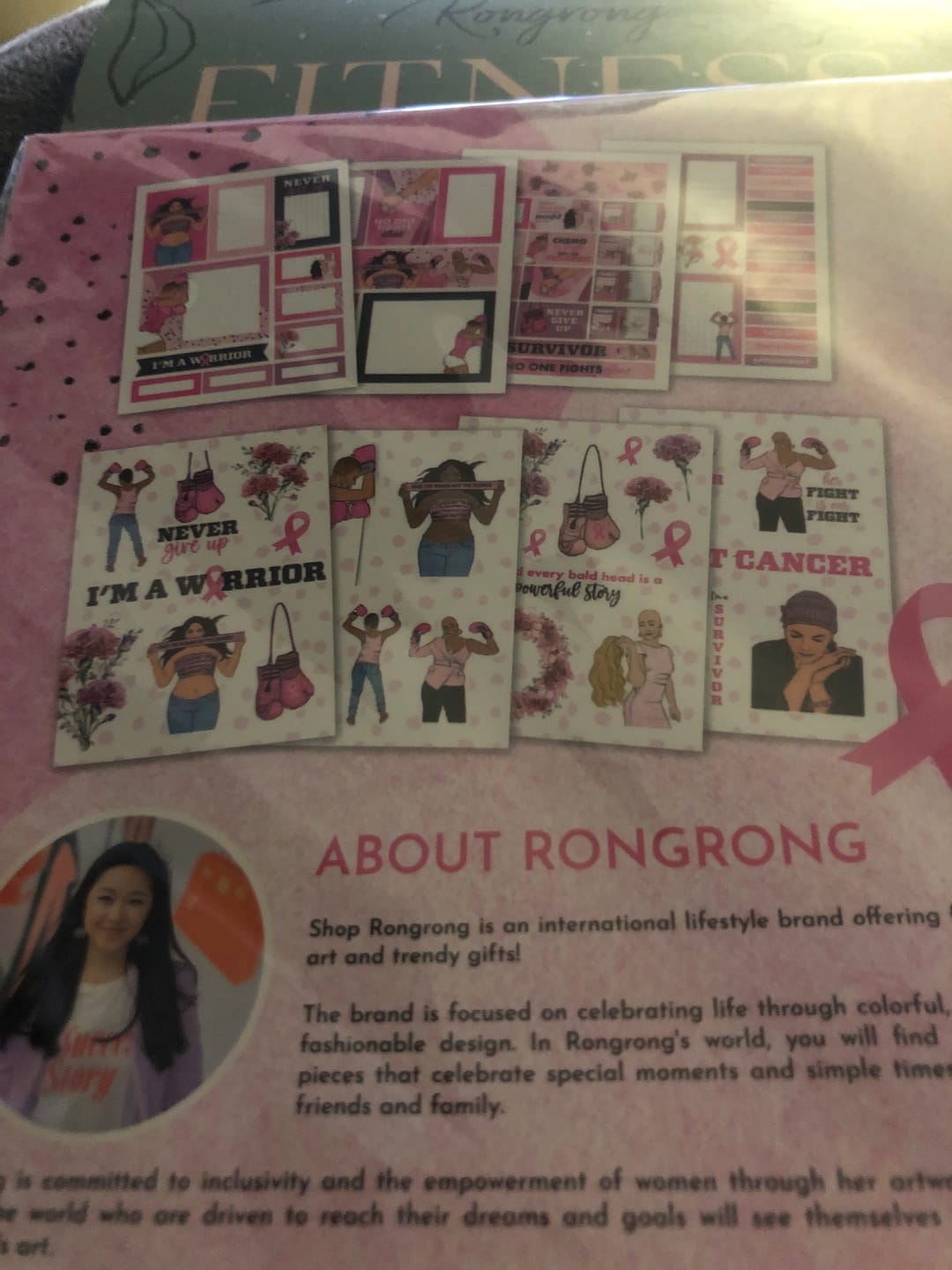 Customer photo review of Breast Cancer Planner Sticker Pack