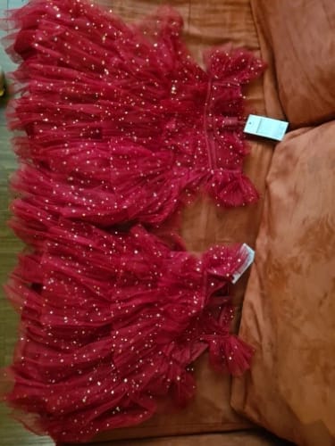 Customer photo review of Elegant Lace Sequins Tulle Party Dress
