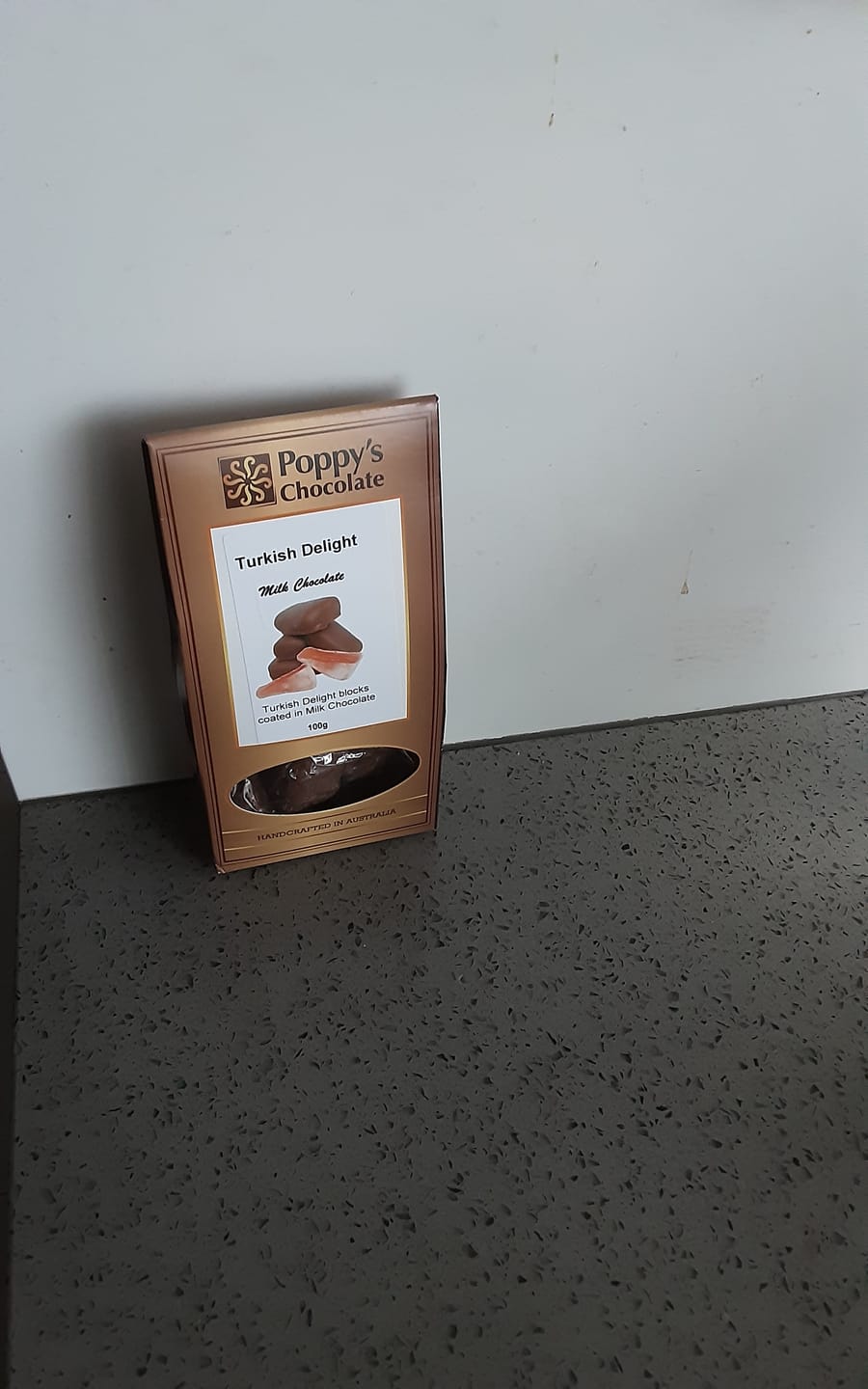 Customer photo review of Chocolate Coated Rose Flavoured Turkish Delight Milk Chocolate 100g