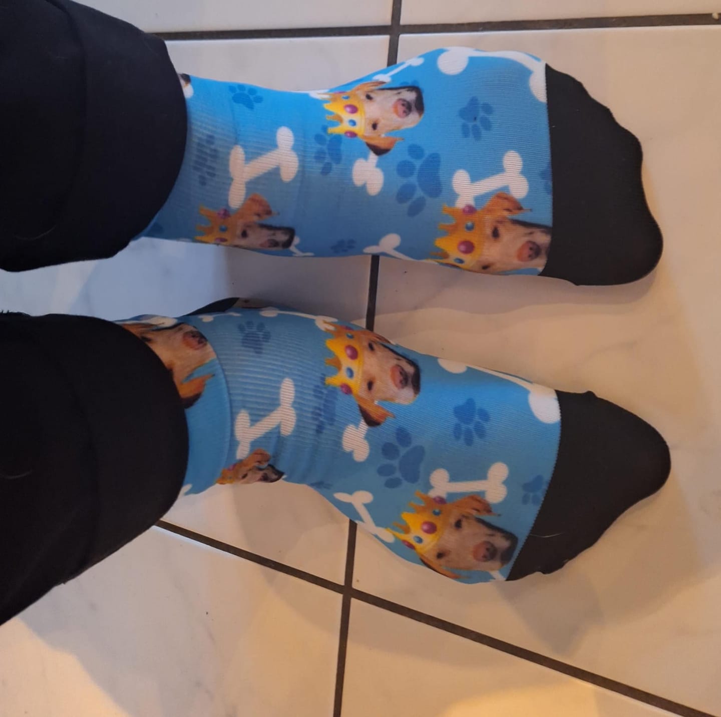 Customer photo review of Personalisierte Hundesocken