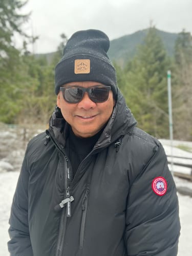 Customer photo review of Custom Leather Patch Beanie