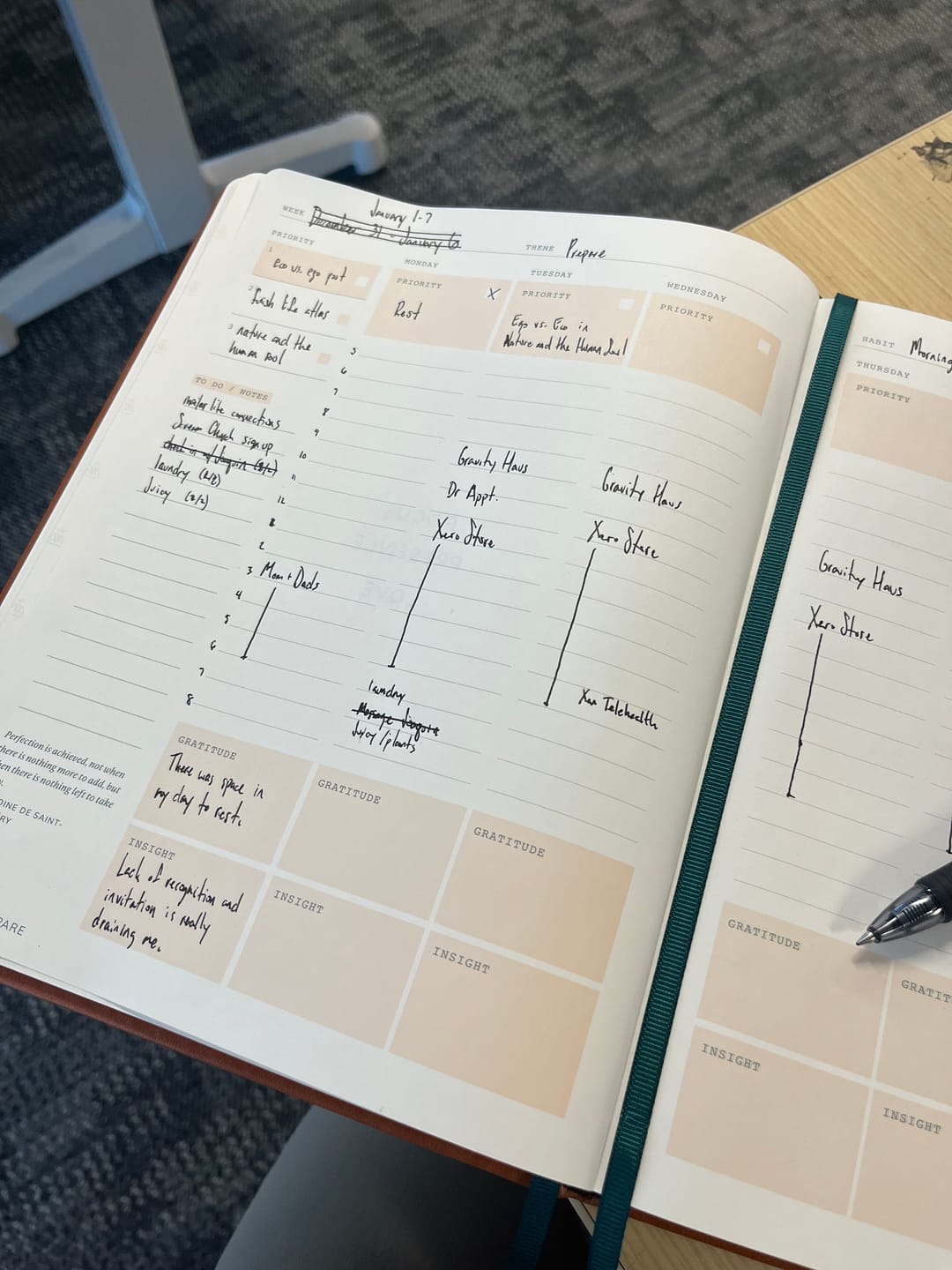Customer photo review of Monk Manual™ Weekly Planner