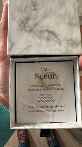 Customer photo review of Bague Ajustable - À ma soeur - Je serai toujours à tes côtés (Edition limitée)