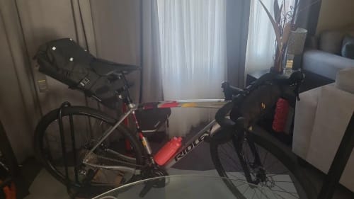 Customer photo review of Bike Saddle Bag Waterproof (5L-13L) - Large Capacity - Foldable - Reflective Cycling MTB Trunk