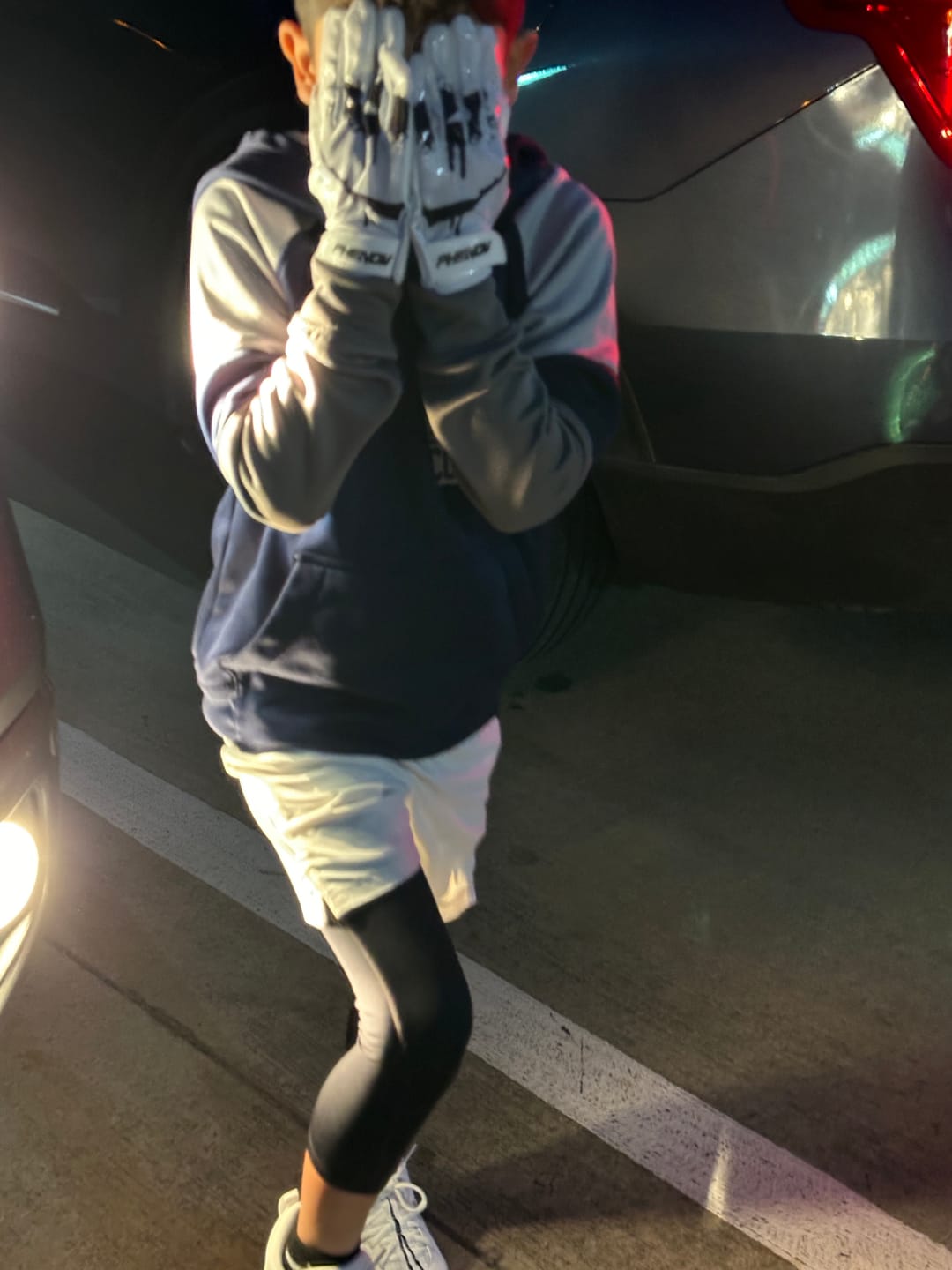 Customer photo review of Phenom Elite Sinister Football Gloves - VPS1
