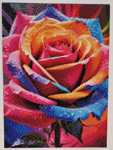 Customer photo review of 5D Diamond Painting AB Steine Rainbow Rose