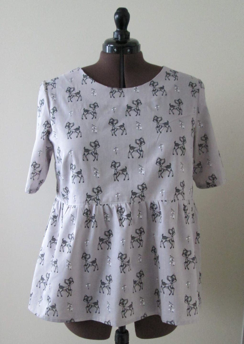 Customer photo review of Baby Deers and Flowers Polycotton Fabric
