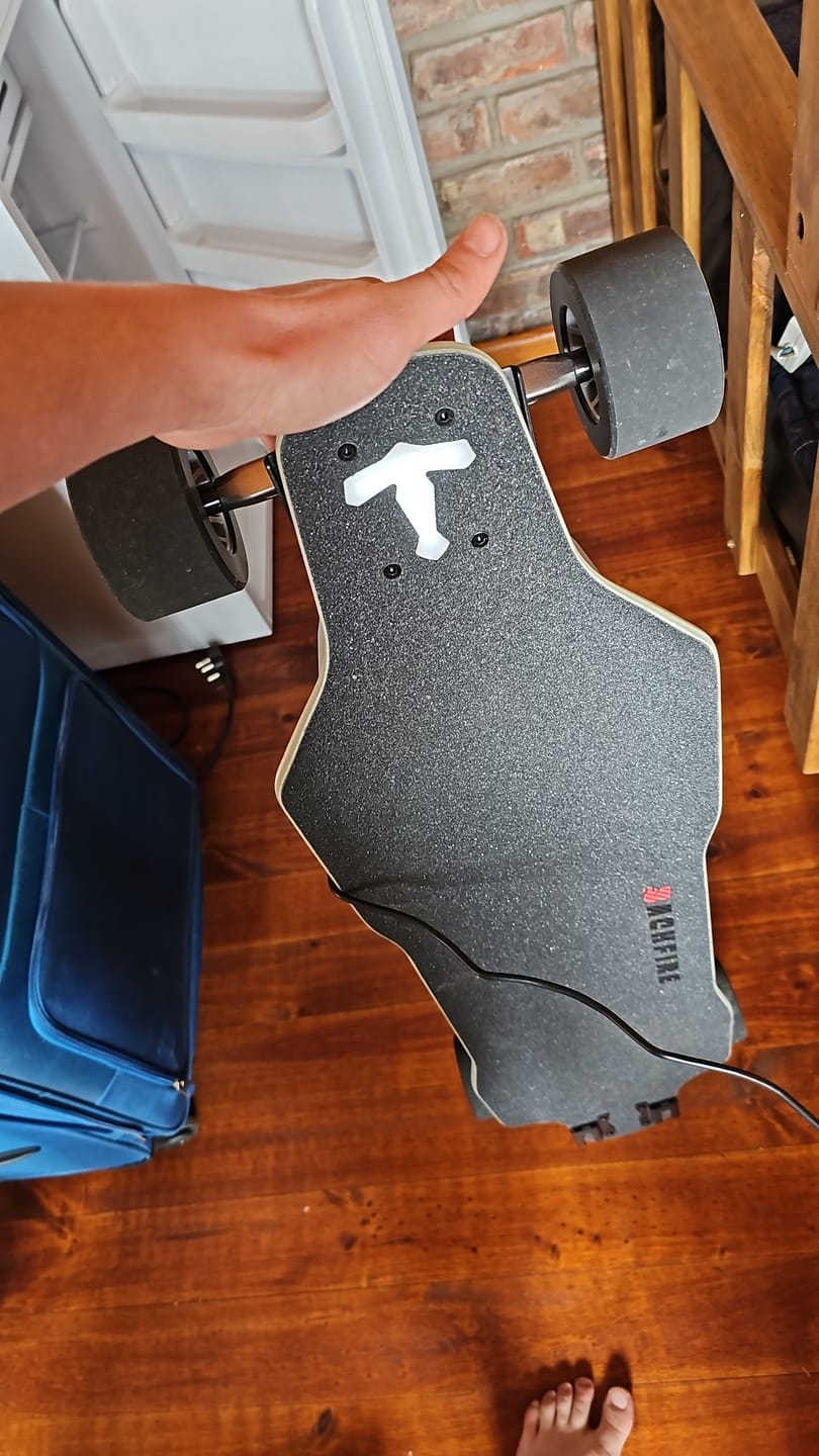 Customer photo review of Backfire Zealot X2 Gear Drive Electric Skateboard with Major V3 Remote