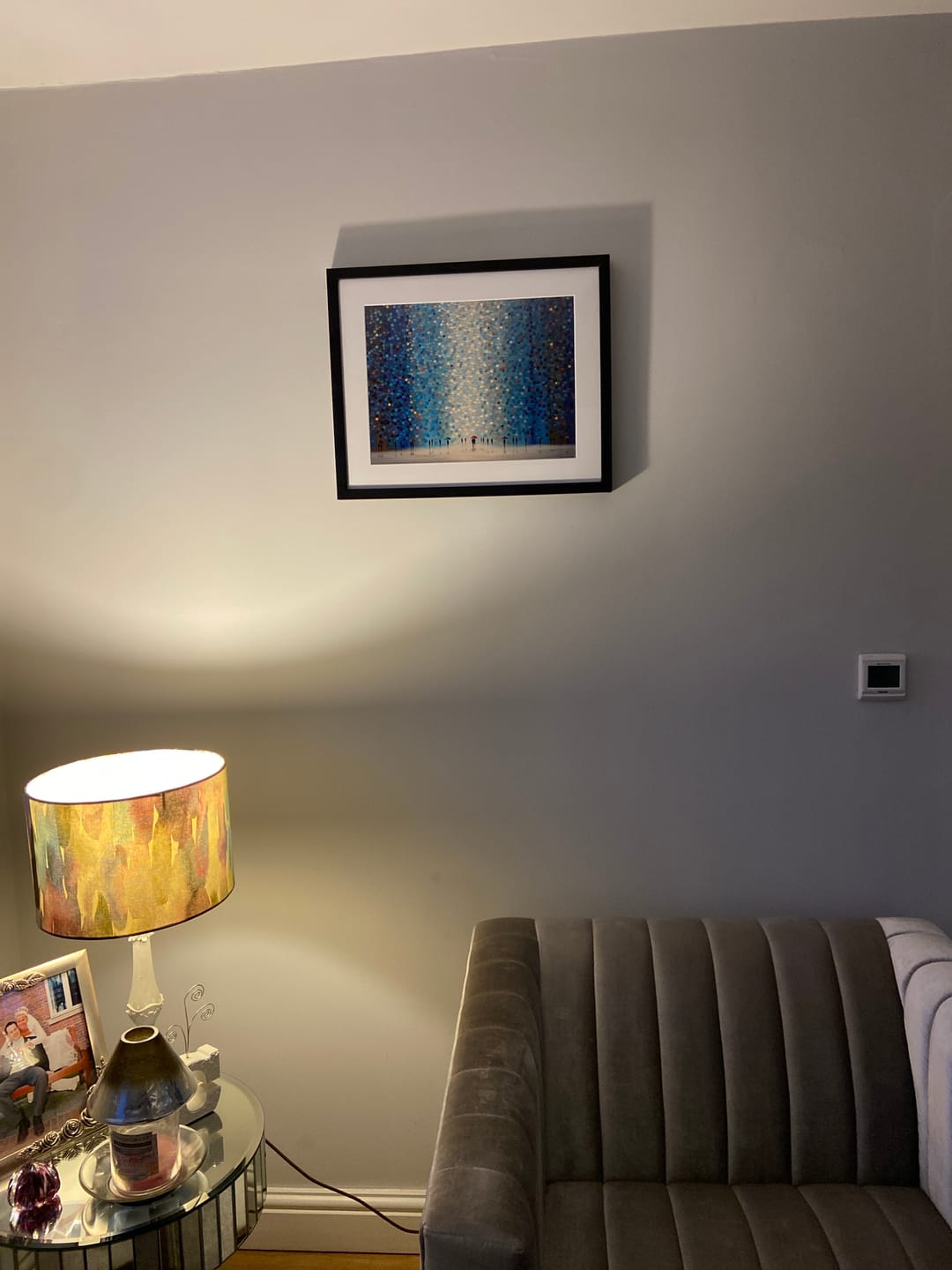 Customer photo review of Umbrellas At Night Framed Art Print