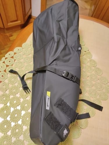 Customer photo review of Bike Saddle Bag Waterproof (5L-13L) - Large Capacity - Foldable - Reflective Cycling MTB Trunk