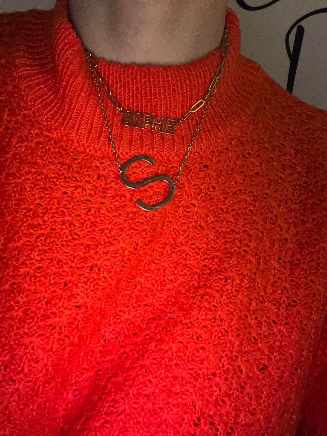 Customer photo review of Collier personnalisé Initiale (Lettre Majuscule)