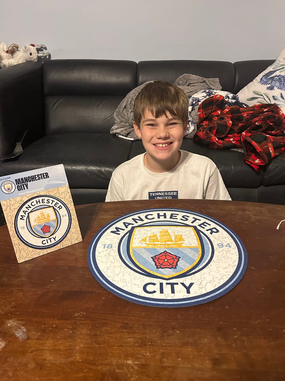 Customer photo review of Manchester City FC® Logo - Wooden Puzzle