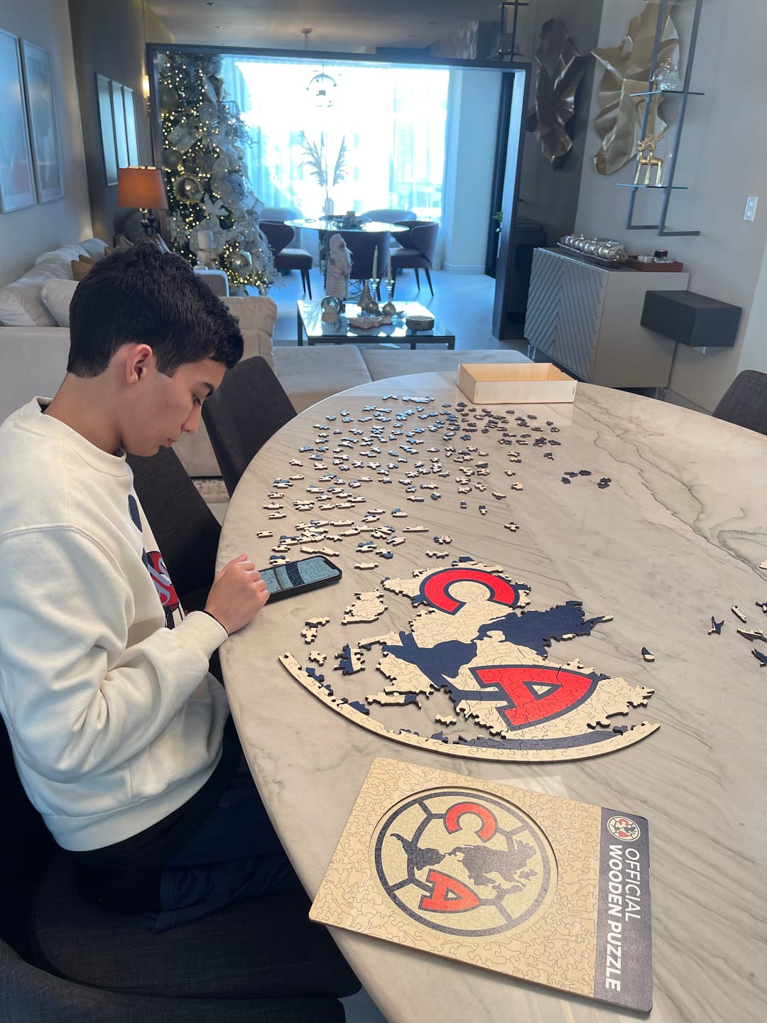 Customer photo review of Club América® Logo - Wooden Puzzle
