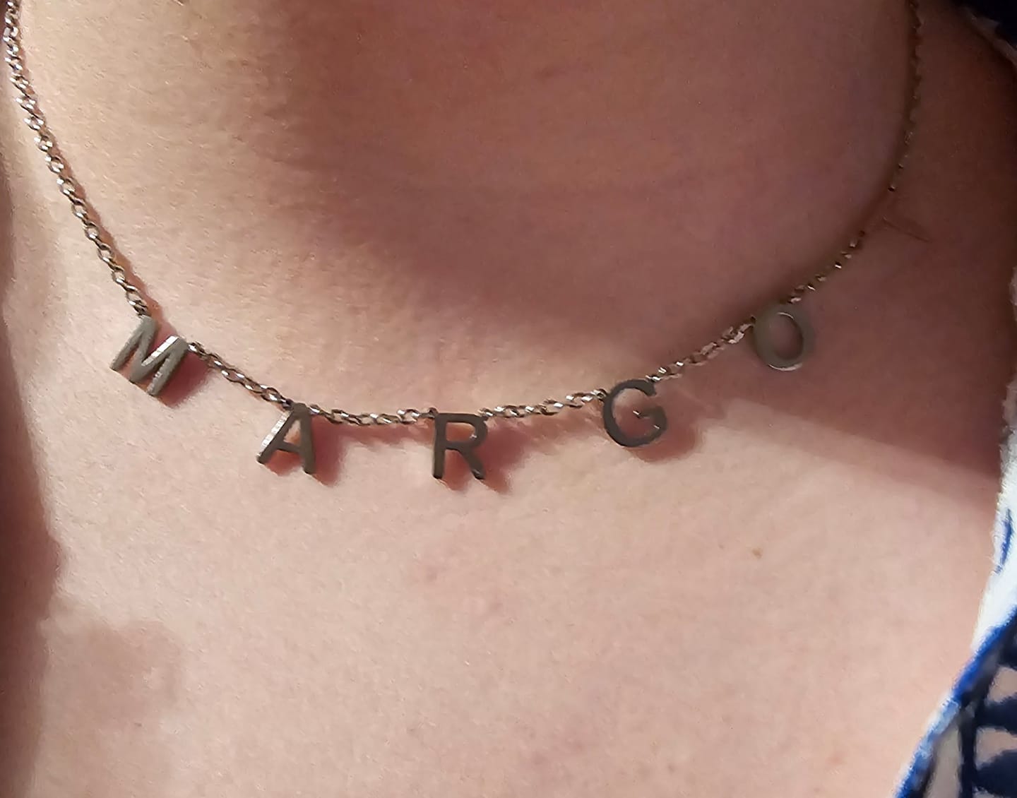 Customer photo review of Collier Choker Initiales