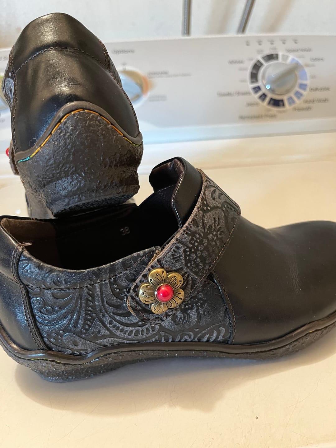 Customer photo review of Vintage Genuine Leather Comfy Flat Shoes