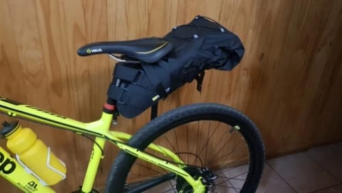 Customer photo review of Bike Saddle Bag Waterproof (5L-13L) - Large Capacity - Foldable - Reflective Cycling MTB Trunk