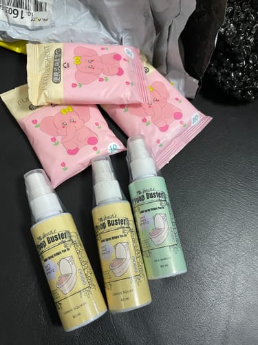 Customer photo review of Mi Amore POOP BUSTER! Toilet Spray, Odor Eliminator, POOP spray before yo go!