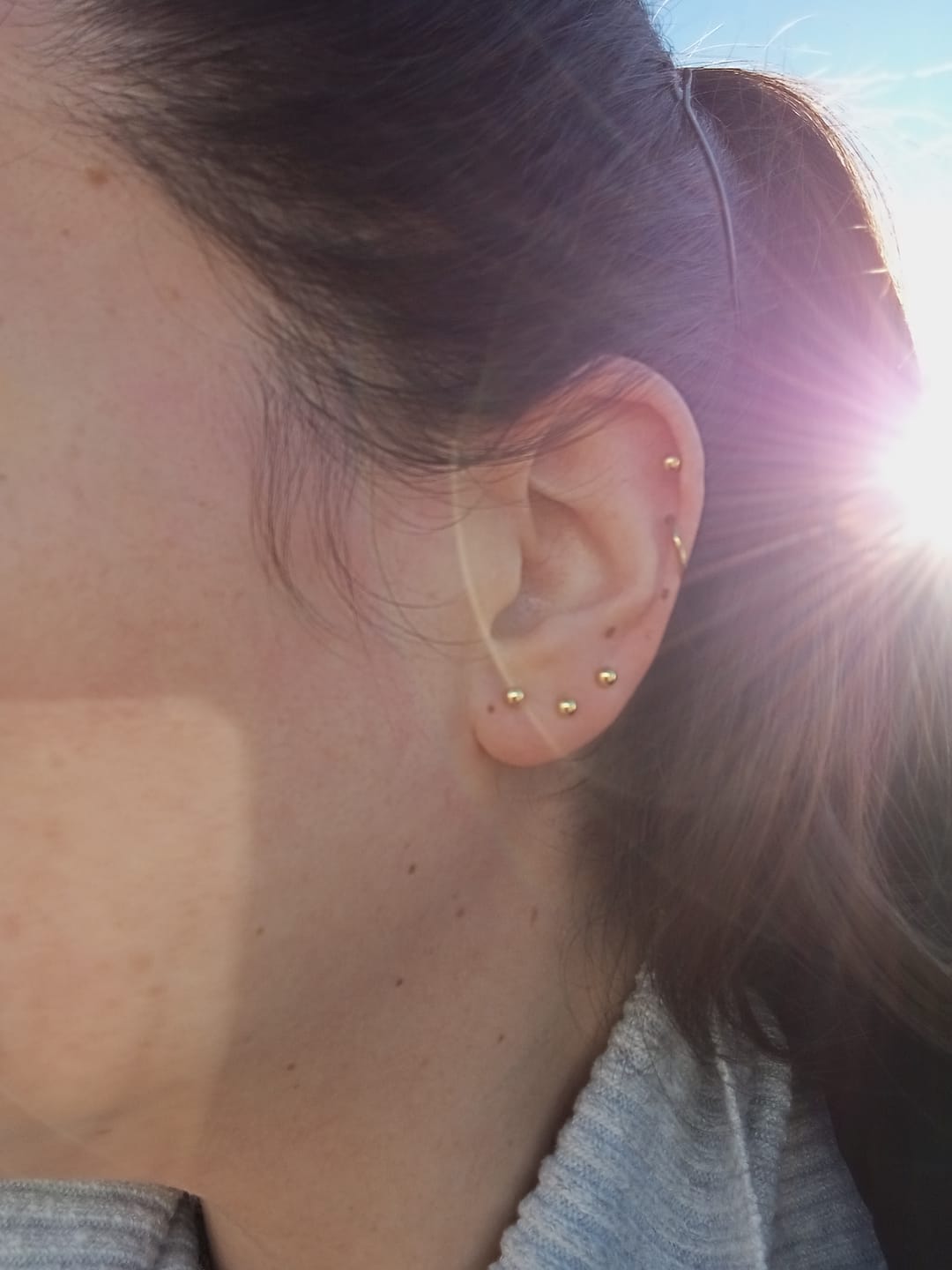 Customer photo review of Pendientes Spherical