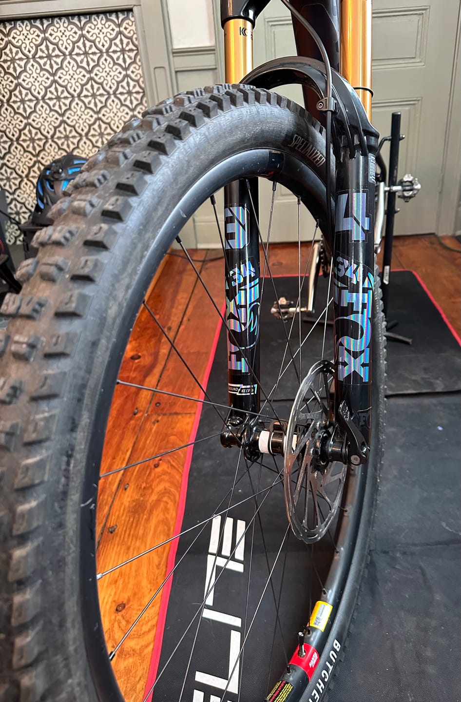 Customer photo review of Metallic Fox 34 Factory Fork Decal