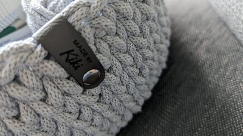 Customer photo review of Personalisierte Labels mit Chicago Screws - Kunstleder-Label mit Schrauben