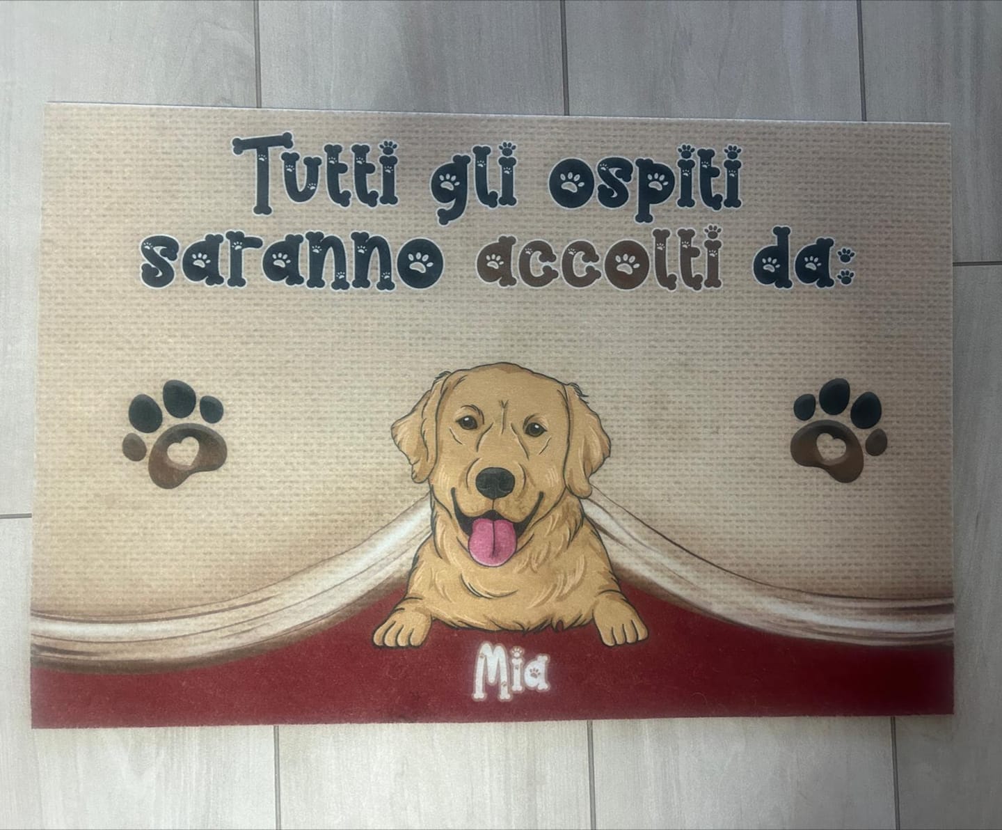 Customer photo review of Animaletti - Zerbino Personalizzabile