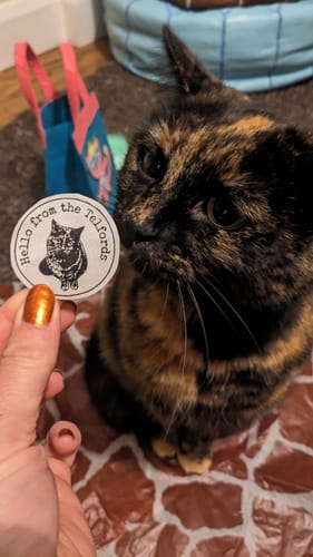 Customer photo review of Wooden Handle Face Stamp