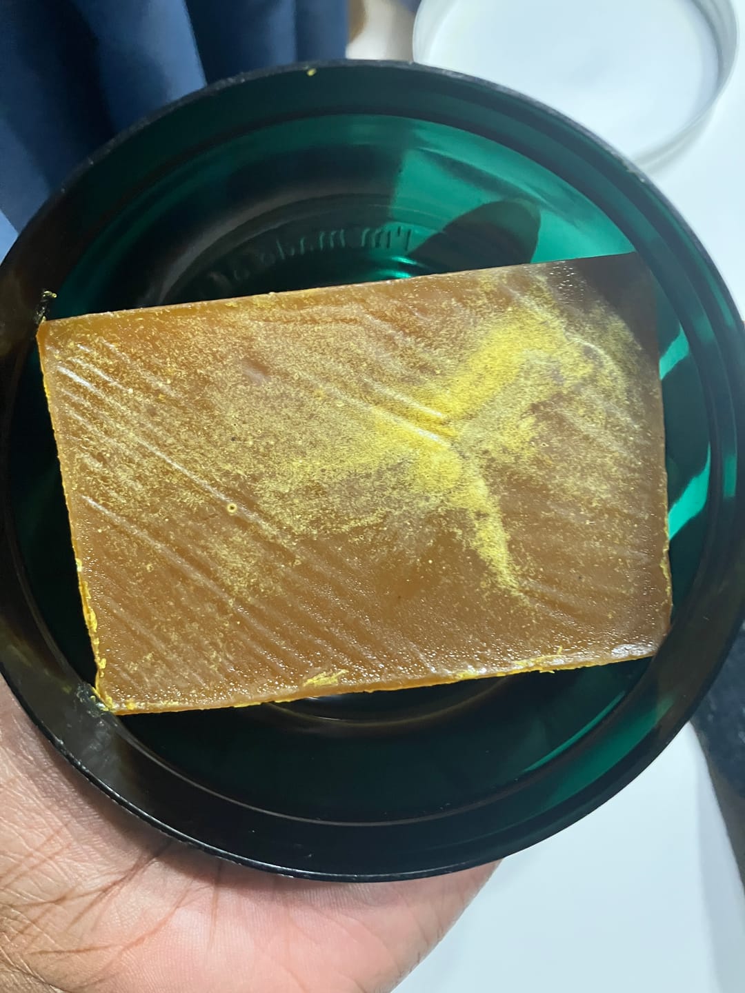 Customer photo review of Savon doux artisanal Cerise & Curcuma
