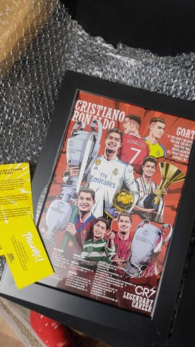 Customer photo review of Cristiano Ronaldo Career Story Frame