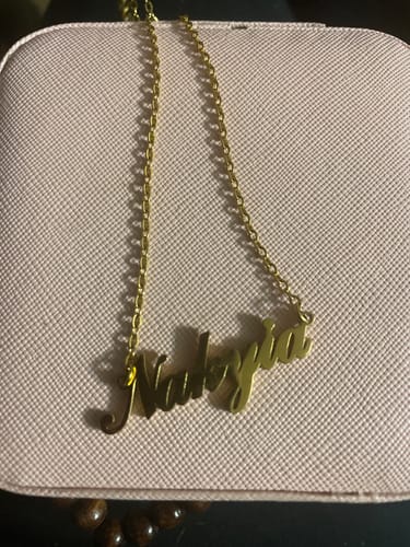 Customer photo review of Personalized Name Necklace