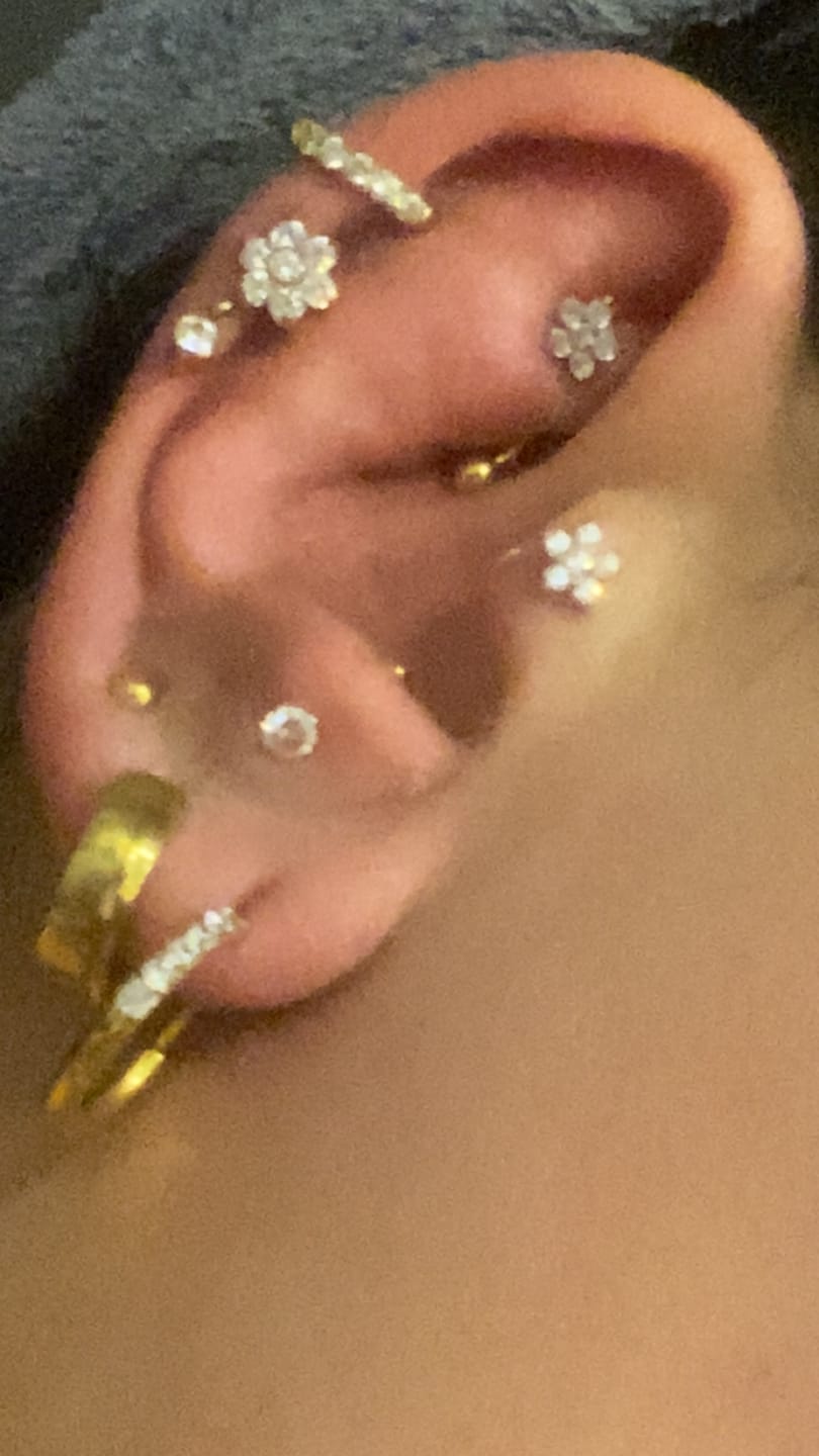 Customer photo review of Zahra | Titan Piercing