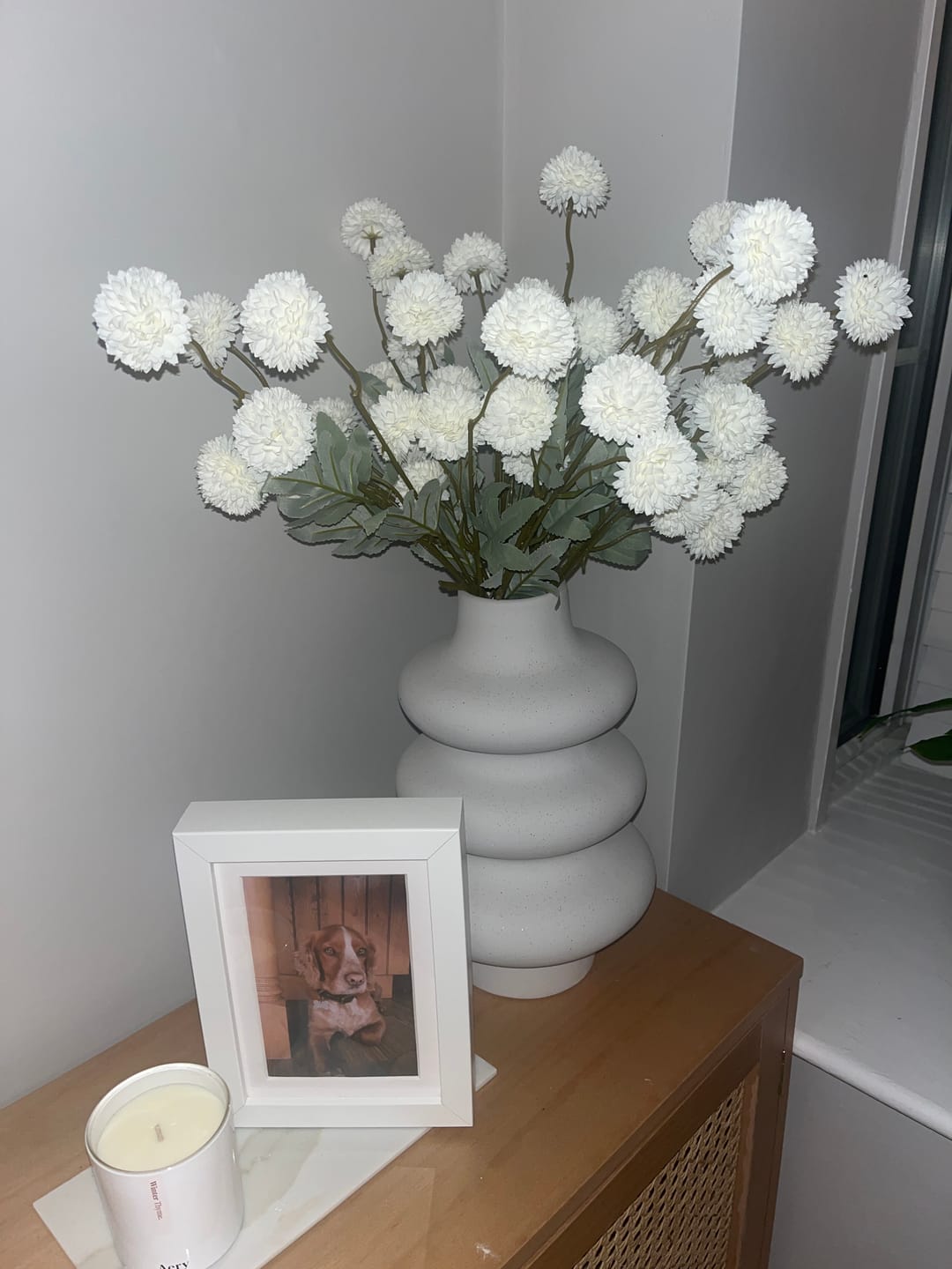 Customer photo review of Faux Kiku Flower - White (10 Stems)