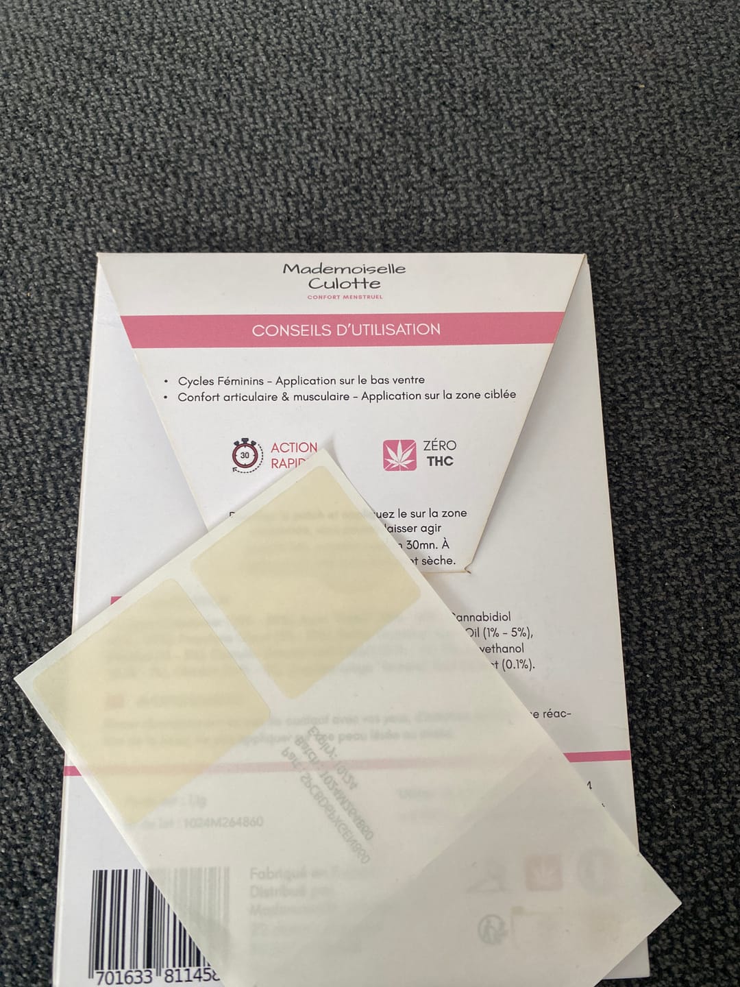 Customer photo review of Patch Douleurs Règles