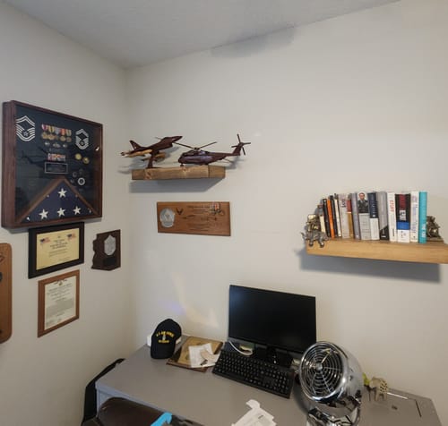 Customer photo review of Modern 3" Thick Floating Shelves