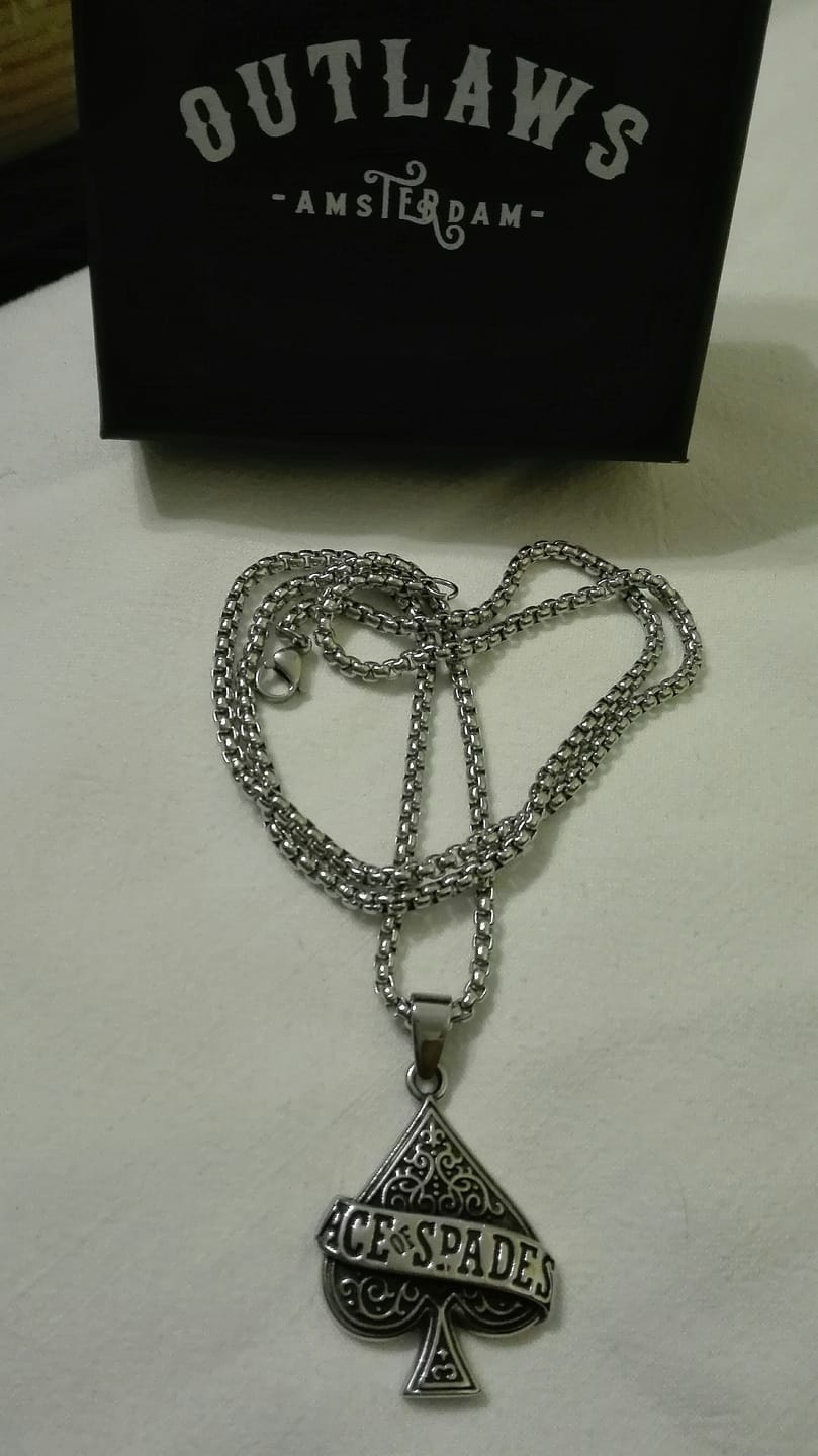 Customer photo review of ACE OF SPADES. - NECKLACE