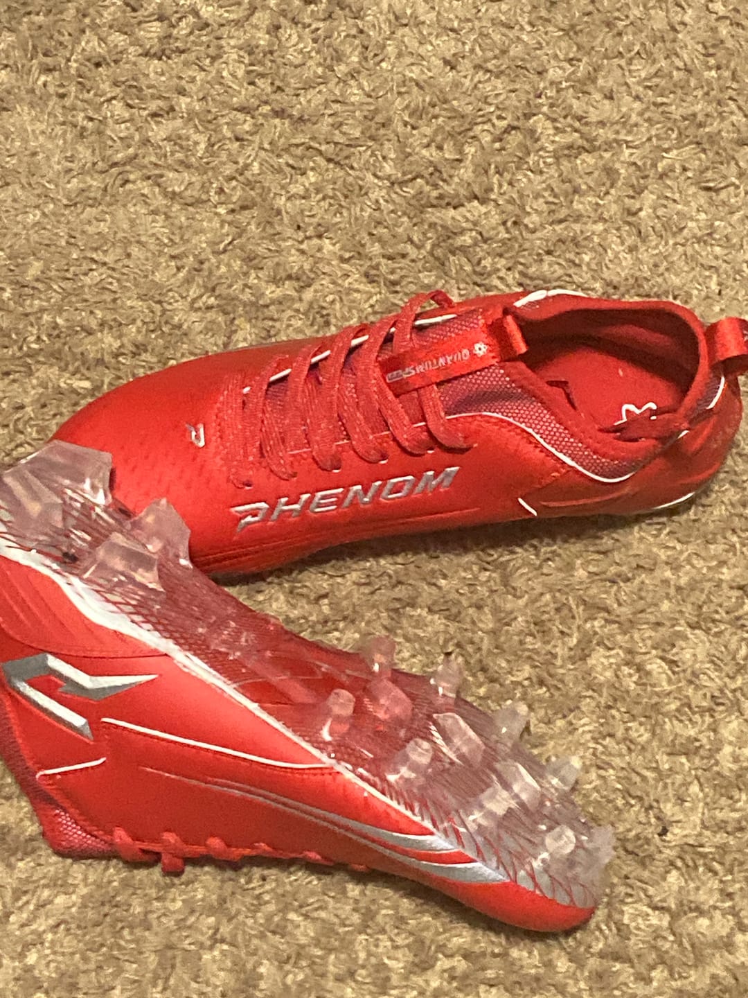 Customer photo review of Quantum Speed: Football Cleats - Red