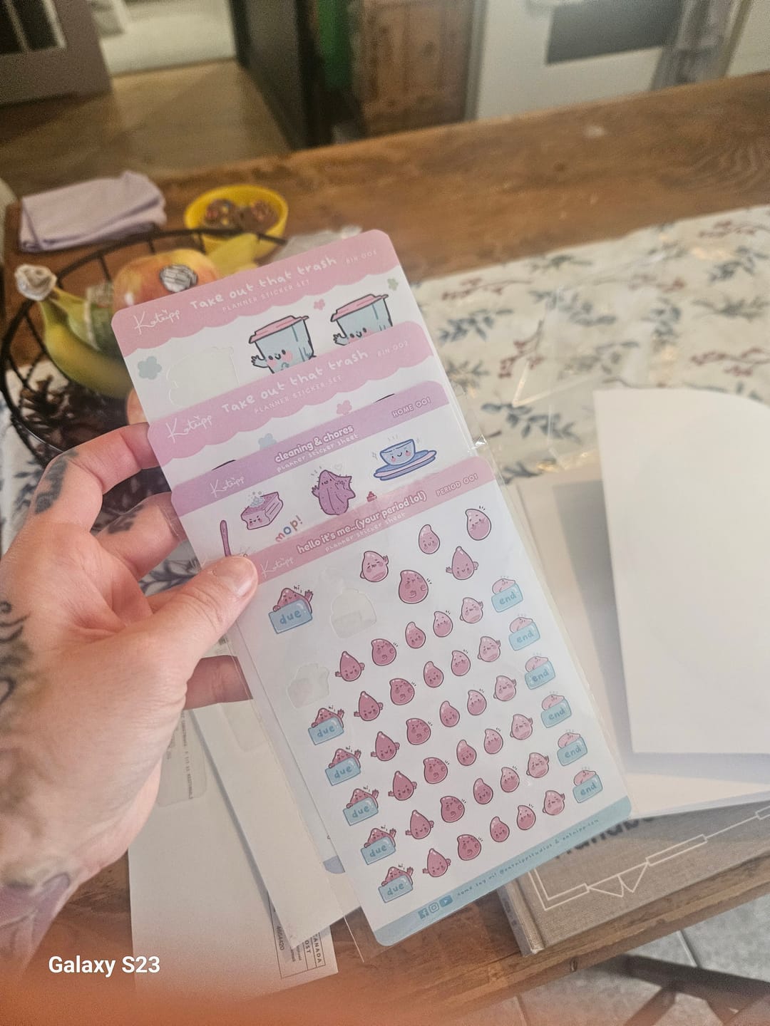 Customer photo review of Cleaning House Multi Chores Planner Sticker Sheet ~ HOME 001