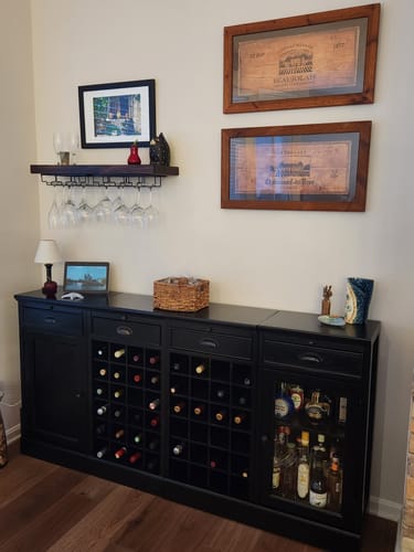 Customer photo review of Rustic Floating Shelves