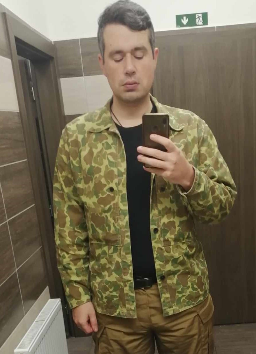 Customer photo review of WWII USMC Type P-44 HBT Duck Hunter Camo Jacket
