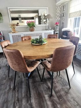 Customer photo review of Sila Mangohouten Ronde Eettafel