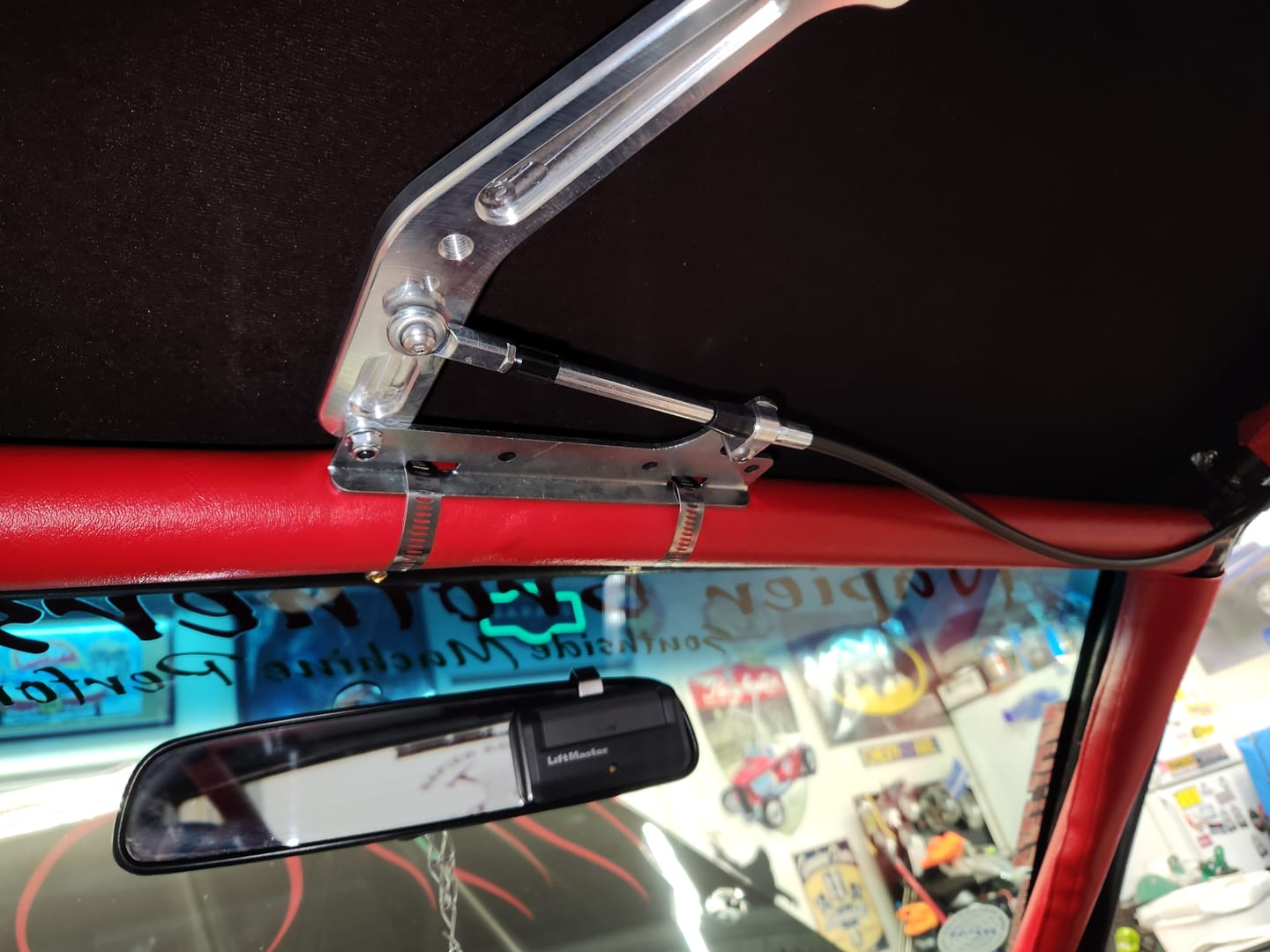 Customer photo review of Motion Raceworks Billet Parachute Handle Release Lever & Cable Mount Kit 14-020