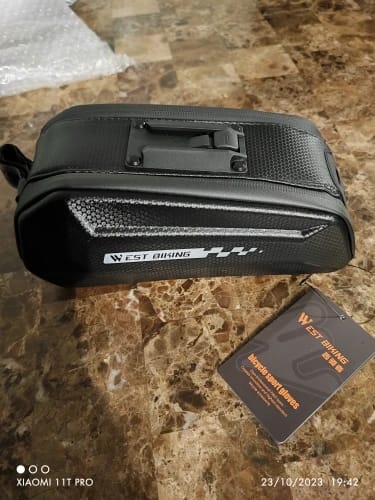 Customer photo review of Waterproof Hard Shell Bicycle Saddle Bag - MTB - Road Bike