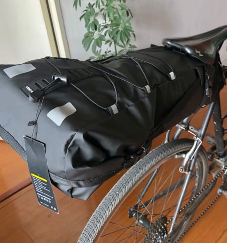 Customer photo review of Bike Saddle Bag Waterproof (5L-13L) - Large Capacity - Foldable - Reflective Cycling MTB Trunk