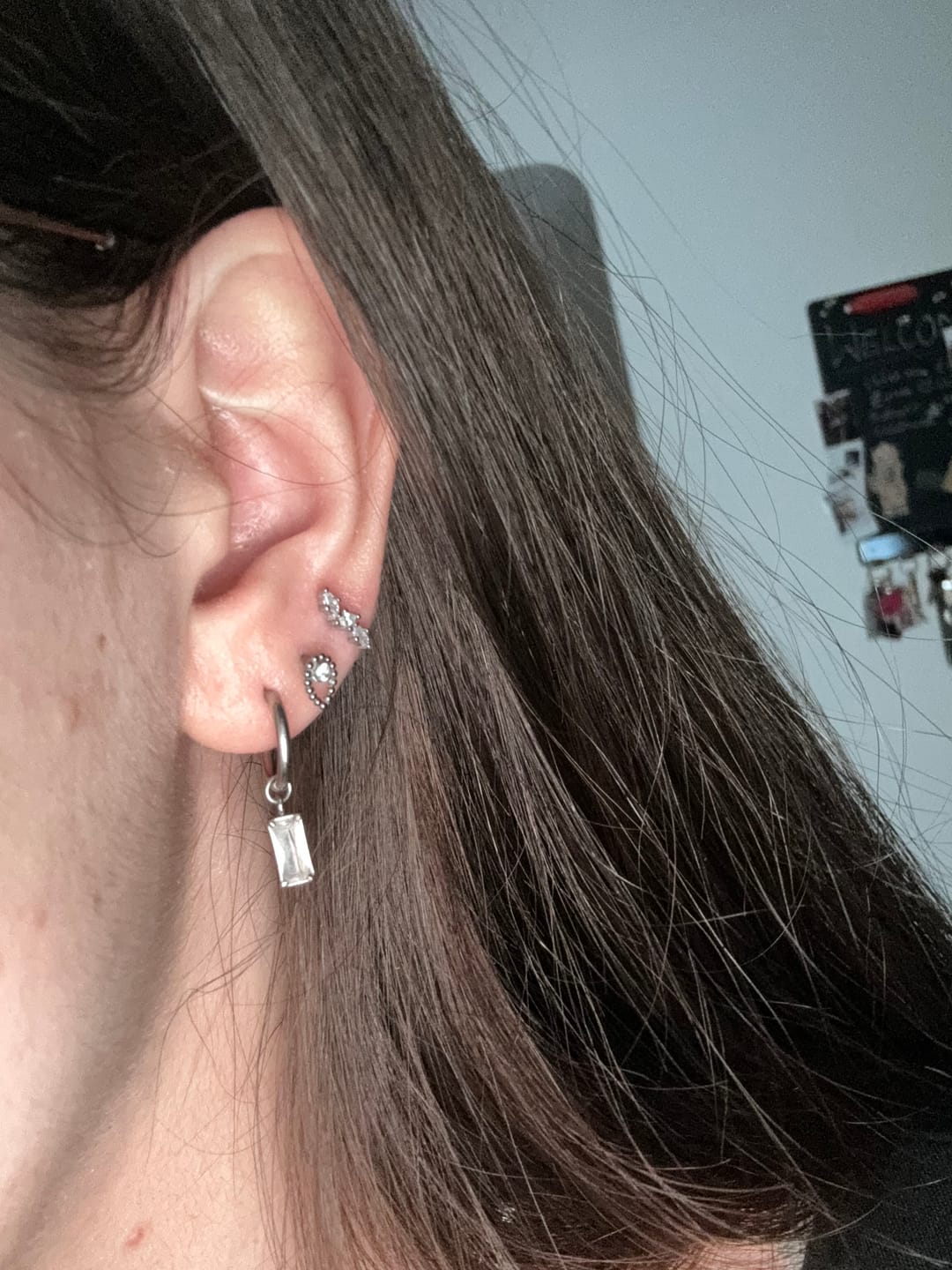 Customer photo review of Diamond Leaves Piercing | Titan