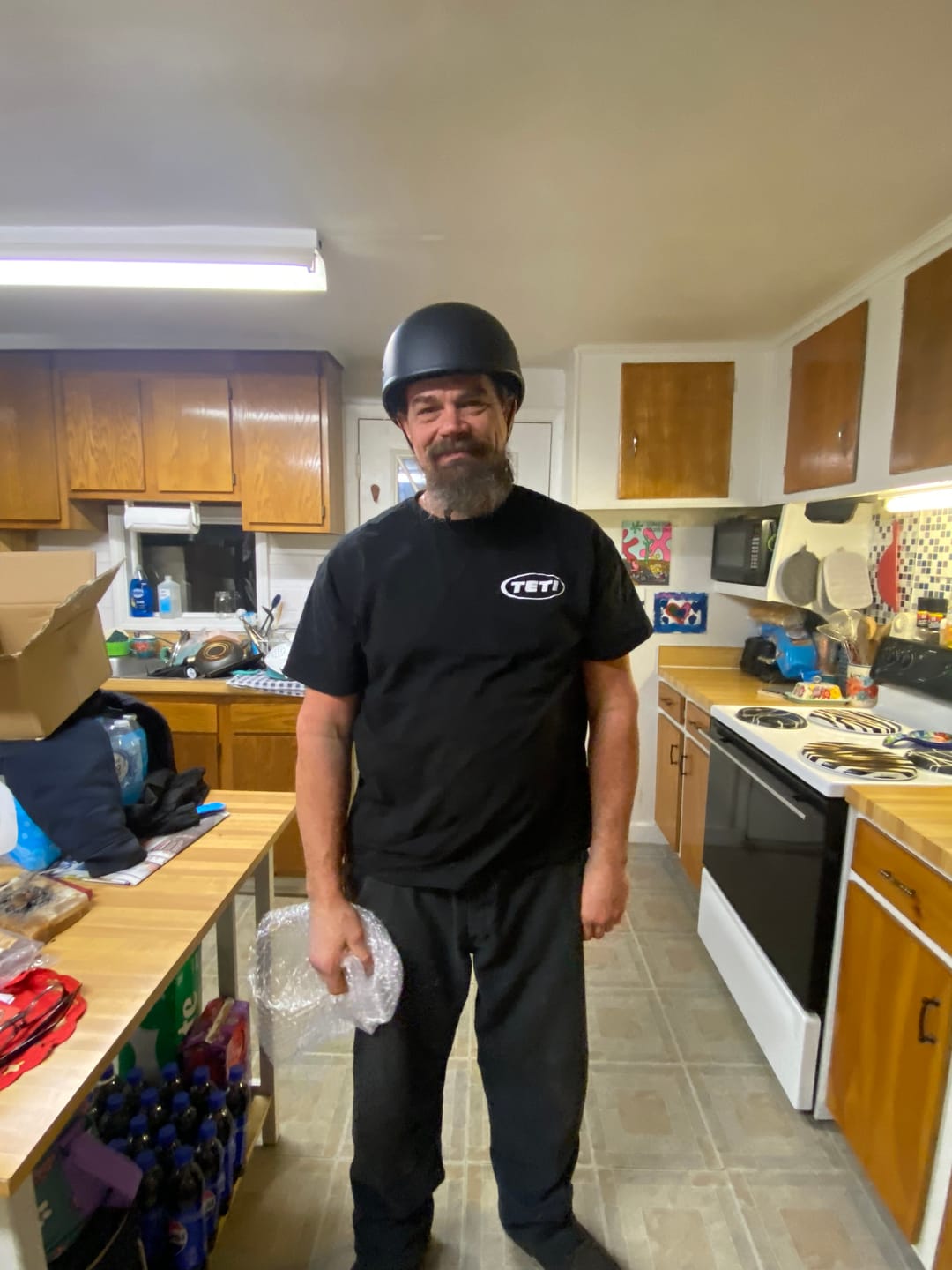 Customer photo review of World's Smallest & Lightest DOT Open Beanie Helmet - Matte Black