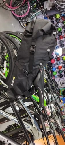 Customer photo review of Bike Saddle Bag Waterproof (5L-13L) - Large Capacity - Foldable - Reflective Cycling MTB Trunk