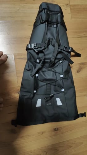Customer photo review of Bike Saddle Bag Waterproof (5L-13L) - Large Capacity - Foldable - Reflective Cycling MTB Trunk