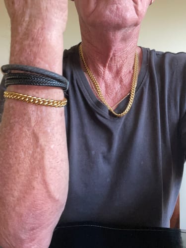 Customer photo review of Cuban Chain (Gold) 8mm Set